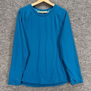 Climate Right Top Women XL BLue Long Sleeve Crew Neck Pullover Casual Solid